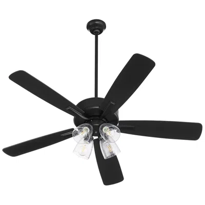 Quorum 52"  Ovation Matte Black 4-light Ceiling Fan