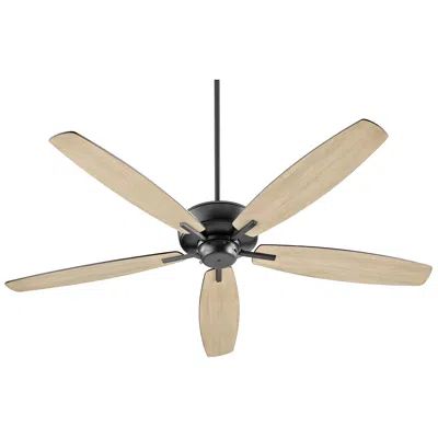 Quorum 60"  Breeze Black Ceiling Fan W/ Weathered Oak Blades