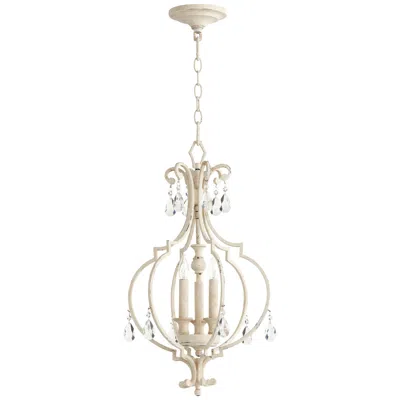 Quorum Ansley 14" Wide Persian White 3-light Chandelier
