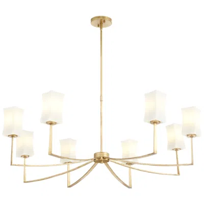 Quorum Ayala 44" Wide Gold Leaf 8-light Chandelier