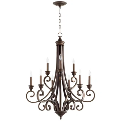 Quorum Bryant 29" Wide Oiled Bronze 9-light Chandelier