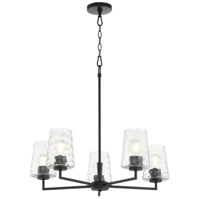 Quorum Goodwin 27" Wide Matte Black 5-light Chandelier