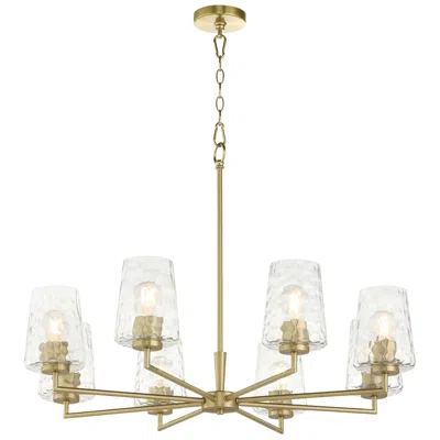 Quorum Goodwin 32" Wide Angel Brass 8-light Chandelier