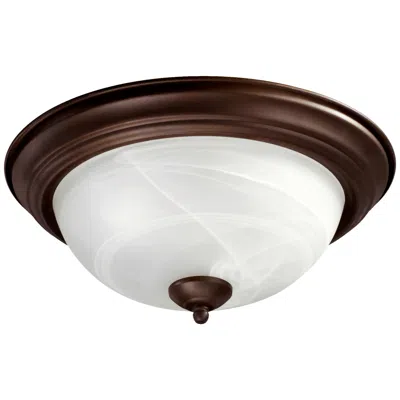 Quorum International 13" Oiled Bronze Ceiling Mount In Brown