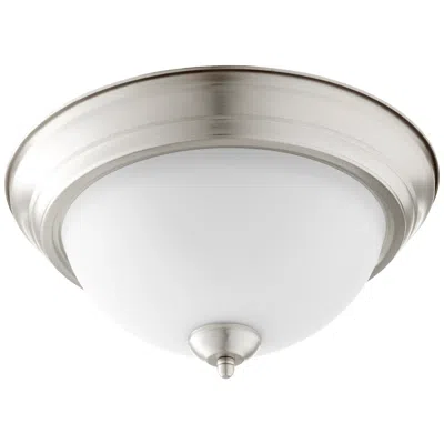 Quorum International 13" Satin Nickel Ceiling Mount In Silver