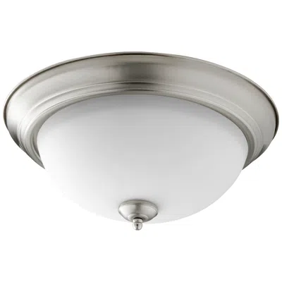Quorum International 15" Satin Nickel Ceiling Mount In Gray