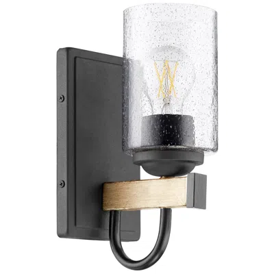 Quorum International 1lt Peppers Black W Driftwood Finish Wall Mount