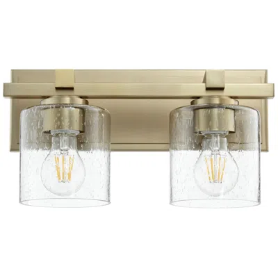 Quorum International 2lt Agb W Seeded Glass Cylinder Wall Mount