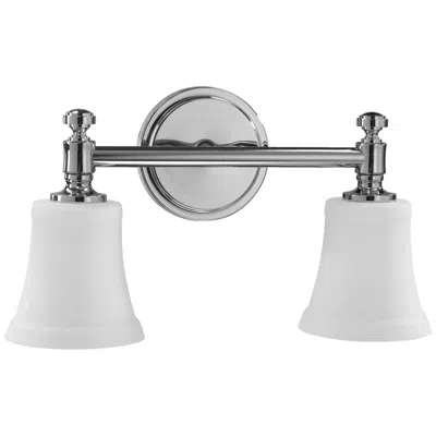 Quorum International 2lt Chrome W Satin Opal Glass Vanity Light