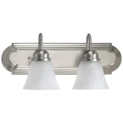 Quorum International 2lt Satin Nickel Vanity Light