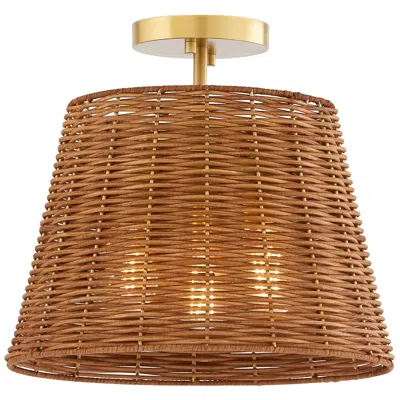 Quorum International 3lt Aged Brass Ceiling Mount In Multi