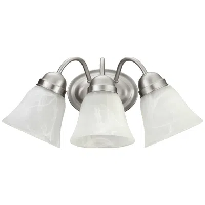 Quorum International 3lt Faux Alab Satin Nickel Wall Mount