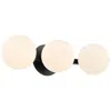 Quorum International 3lt Matte Black Globe Vanity Light