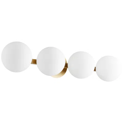 Quorum International 4lt Aged Brass Globe Vanity Light