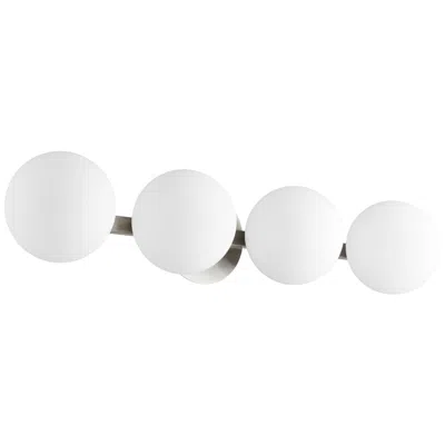 Quorum International 4lt Satin Nickel Globe Vanity Light