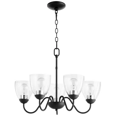 Quorum International 5lt Textured Black Chandelier