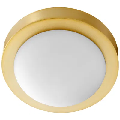 Quorum International 9 1/4" Wide Modern White And Brass Ceiling Light