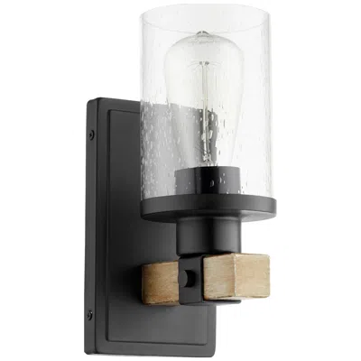 Quorum International Alpine 1lt Black And Driftwood Wall Mount