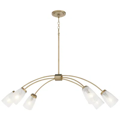 Quorum International Arpeggio 6lt Aged Brass Chandelier