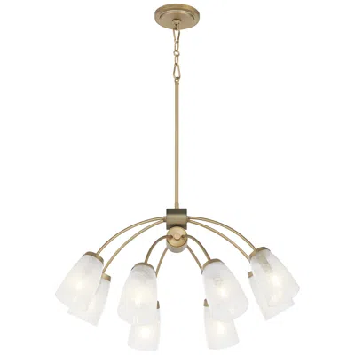 Quorum International Arpeggio 8lt Aged Brass Chandelier In Gold