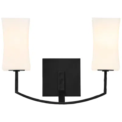 Quorum International Ayala 2lt Matte Black Wall Mount In Multi