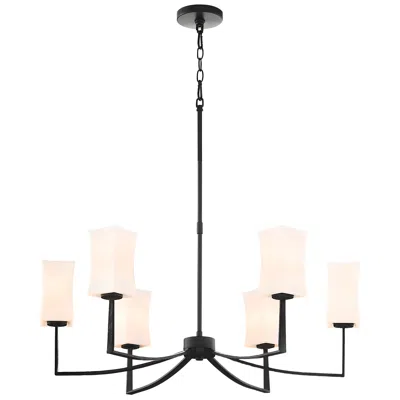 Quorum International Ayala 6lt Matte Black Chandelier