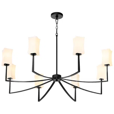 Quorum International Ayala 8lt Matte Black Chandelier