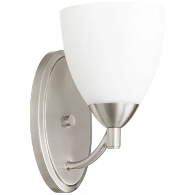 Quorum International Barkley 1lt Satin Nickel Wall Mount In Gray