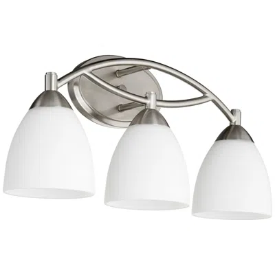 Quorum International Barkley 3lt Satin Nickel Vanity Light