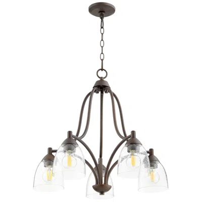 Quorum International Barkley 5 Light Transitional Oiled Bronze Chandelier