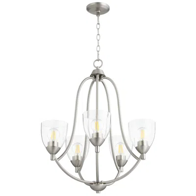 Quorum International Barkley 5lt Satin Nickel Chandelier