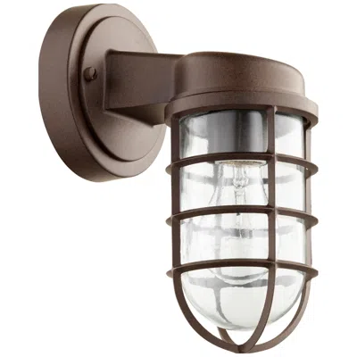 Quorum International Belfour 10" 1lt Oiled Bronze Outdoor Wall Light