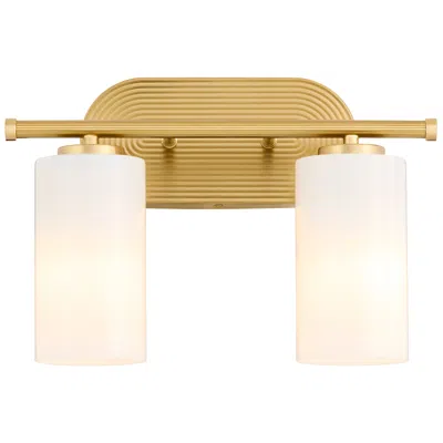 Quorum International Belinder 2lt Aged Brass Vanity Light