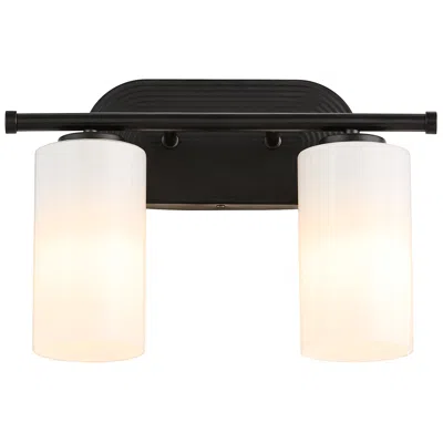 Quorum International Belinder 2lt Matte Black Vanity Light