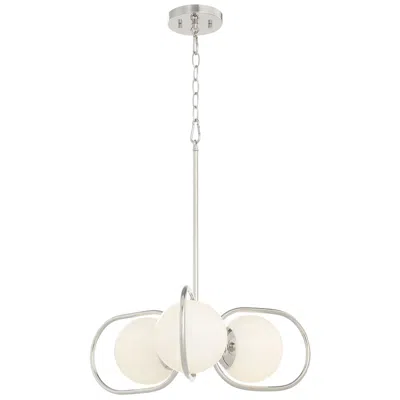 Quorum International Belmont 3lt Polished Nickel Chandelier