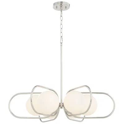 Quorum International Belmont 6lt Polished Nickel Chandelier