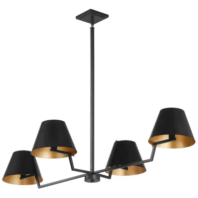 Quorum International Bliss 4lt 50" Matte Black Chandelier