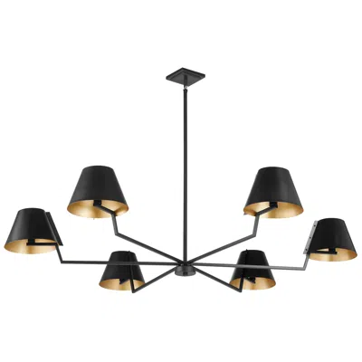 Quorum International Bliss 6lt 60" Matte Black Chandelier