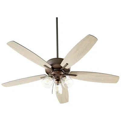 Quorum International Breeze 52" Oiled Bronze Transitional Ceiling Fan In White