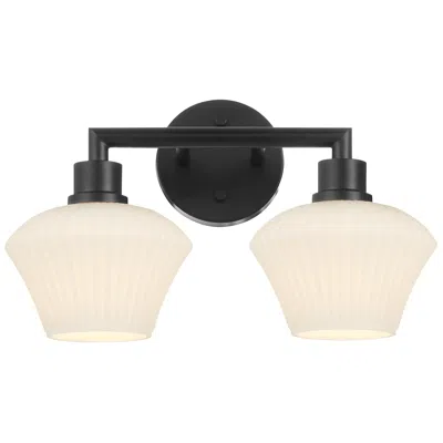 Quorum International Cassini 2lt Matte Black Vanity Light