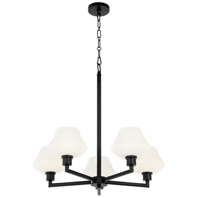 Quorum International Cassini 5lt Matte Black Chandelier