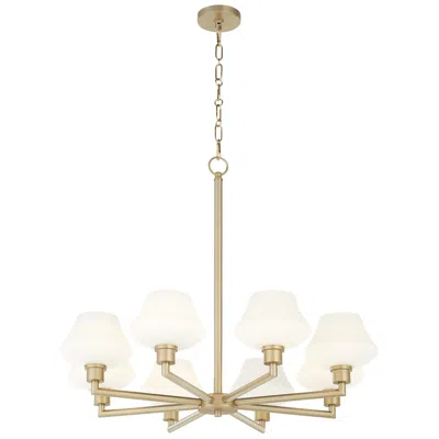 Quorum International Cassini 8lt Aged Brass Chandelier In Gold