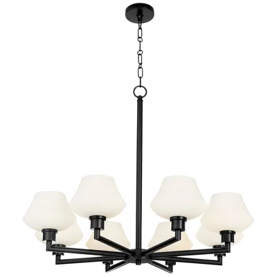 Quorum International Cassini 8lt Matte Black Chandelier