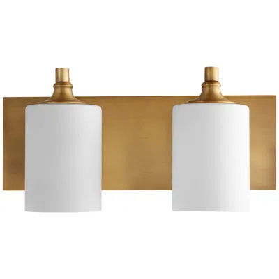 Quorum International Celeste 2lt Aged Brass Vanity Light