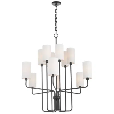 Quorum International Charlotte 12lt Matte Black Chandelier