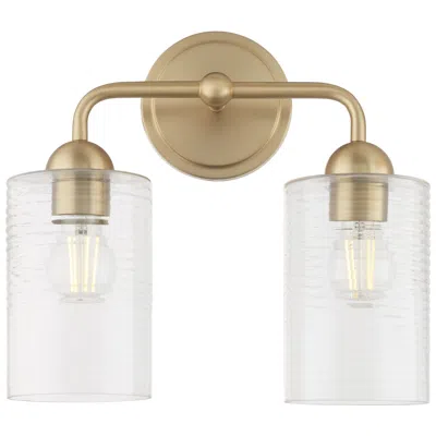 Quorum International Charlotte 2lt Aged Brass Vanity Light