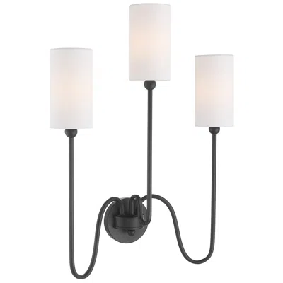Quorum International Charlotte 3lt Matte Black Wall Mount