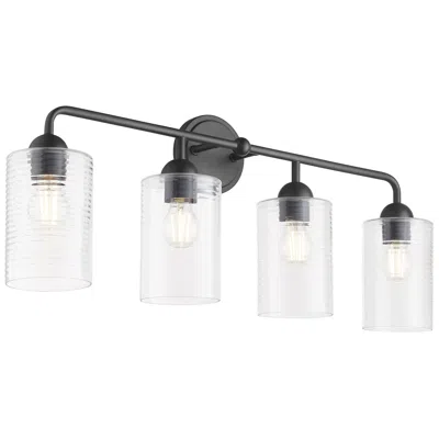 Quorum International Charlotte 4lt Matte Black Vanity Light