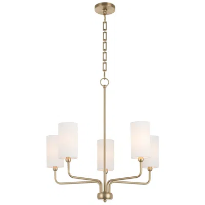 Quorum International Charlotte 5lt Aged Brass Chandelier