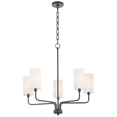 Quorum International Charlotte 5lt Matte Black Chandelier